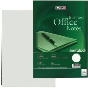 Herlitz Briefblock 100050262 Office, A4, 70g/qm, ungelocht, 50 Blatt, blanko