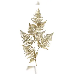 Christmas Decorations Asparagus Blatt 87cm mit Stiel Tropische Kunstblätter Kunstpflanzen Blätter Deko Tischdeko Hochzeitsdeko Dekopflanzen Pflanzendeko Zierspargel gold