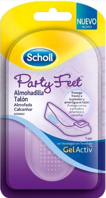 Scholl Party Feet c/ Gelactiv Almofada Calcanhar 2 unidades