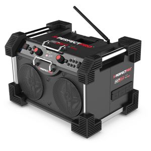 PerfectPro Baustellenradio ROCKHART, Akku 18V, DAB+, FM, AUX, mit USB Ladefunktion, Bluetooth