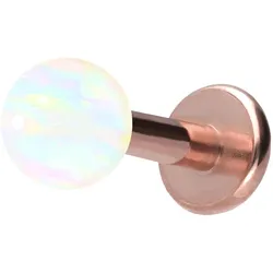 Titan Labret mit Innengewinde SYNTHETISCHER OPAL