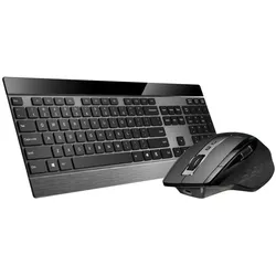 RAPOO Kabelloses ultraflaches Multi-Mode-Deskset 9900M, Schwarz