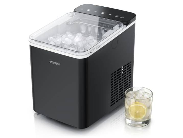 Arendo – Eiswürfelmaschine – Ice Cube Maker – 150 W – 12 kg Eis pro Tag – Automatische Abschaltfunktion – Warnfunktion – kleine Eiswürfel oder große Eiswürfel – leiser Betrieb