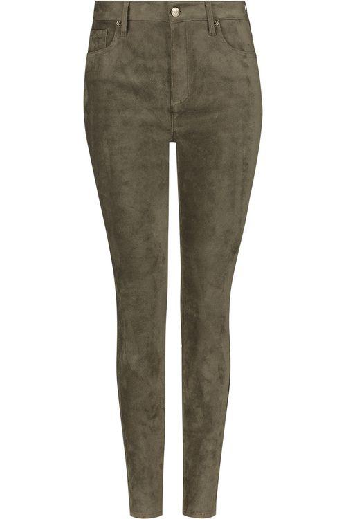 Alina Skinny Grünes Wildlederimitat | Martini-Olive