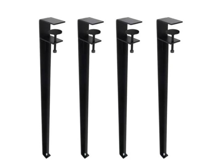 FJOADNVM Tischbeine 4 Stück Möbelbeine Metall-Esstisch- und Stuhlbeinhalterungen, Hardware-Bürofüße, rutschfester Ersatz(Black 40cm x 4)