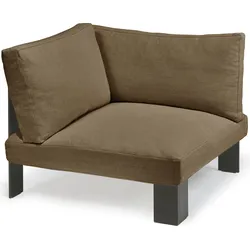 Serax Modulares Gartensofa Eckelement, 91 cm, camel