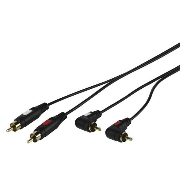 Vivanco Cinch Winkel Kabel, 1,5m (1.50 m, Cinch Kabel) (VVACAB2RCAMM9015)