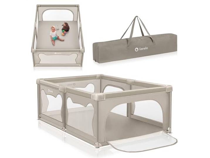 LIONELO Willow Laufgitter Baby, ab 0-4 Jahre, Spielfläche 127 x 187 cm
