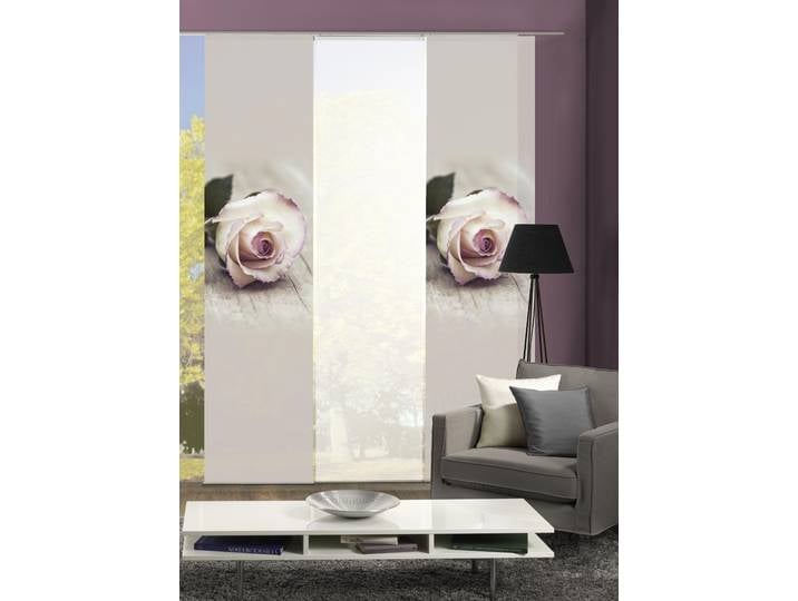 Schiebegardine HOME WOHNIDEEN ROSIES Gr. 1, rosa (rosé), B:60cm H:245cm, Polyester, Gardinen, Schiebegardine, HxB: 245x60, inkl. Befestigungszubehör