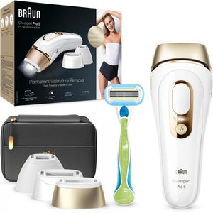 Braun IPL-Haarentfernung Silk-expert Pro 5, PL5243, mit 3 Aufsätzen, Venus Rasierer und Tasche