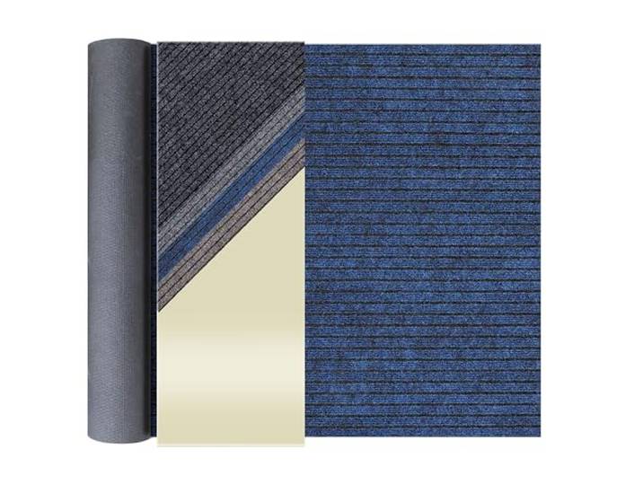 Primaflor Sauberlauf - Atlas, Blau, 2,00m x 1,50m, Rutschfester Schmutzfangläufer Meterware, Robuster Küchenläufer nach Maß, Zuschneidbarer Teppichläufer, Eingangsmatte für Flur & Windfang