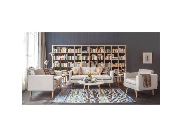 Couchtisch Wilma I Ø 90cm Weiß/Matt Weiß
