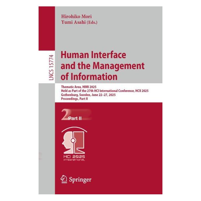 Springer Human Interface and the Management of Information (Englisch, Softcover, Hirohiko Mori, Yumi Asahi) (58161534)