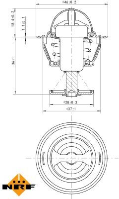 Nrf Thermostat, Kühlmittel 725109 Für Peugeot Citroën Lada Nissan Rover