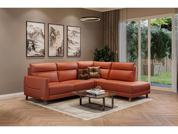 moebeloutlet.de Ecksofa Moebeloutlet.de Italian Luxus Ecksofa Leder - Entspannungsfunktion, Elektrische Relaxfunktion