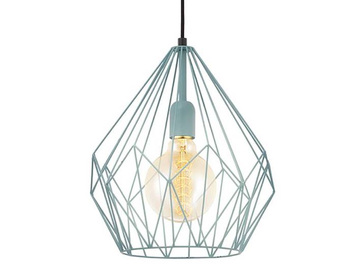 Suspension Carlton II Ø 31cm Bleu/Bleu layette Acier, enduit par poudrage E27