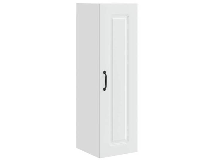 fsahslih Küchen Wandschrank Weiß 30x31x100 cm Holzwerkstoff Hängeschrank Kompakter Oberschrank in Weiß für die Küche mit 3 Regalfächern und Tür für aufgeräumte Vorräte.