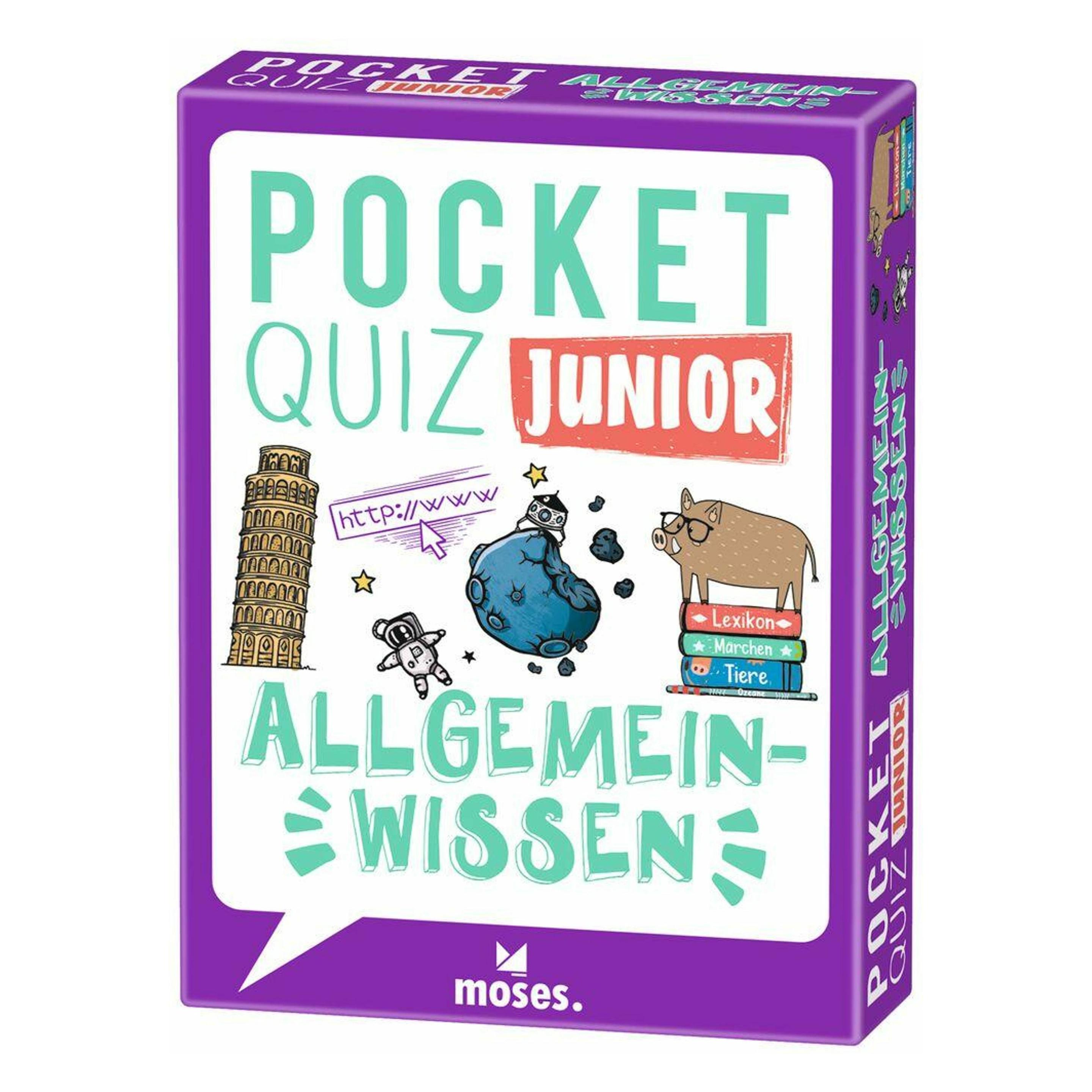 Moses Pocket Quiz junior Allgemeinwissen (Deutsch, 1 - 6 Spieler) (36352768)