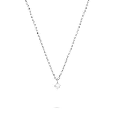 Kette mit Anhänger TAMARIS "Cross, Kreuz", silber (edelstahlfarben), Halsketten, Damen, Edelstahl, L: 43 B: 0,4mm, B:0,4mm