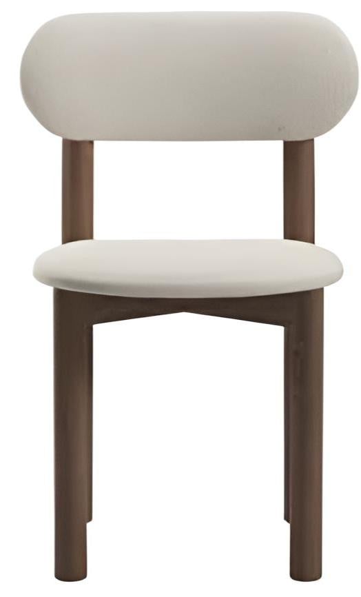 Stijlvolle witte houten eetkamerstoel voor de keuken en woonkamer