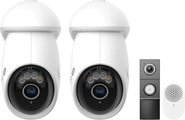 TP-Link Tapo C560WS Duo Pack met D235 Smart Battery & Wired Doorbell