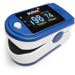 Pulox Pulsoximeter PO 200A Solo, mit Batterie, Fingerclip, mit Alarmfunktion, misst Puls & Sauerstoffsättigung