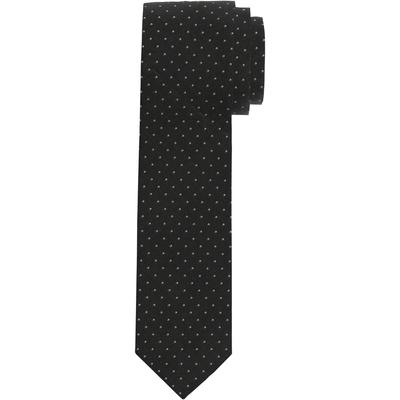 Krawatte OLYMP "Seidenkrawatte", Herren, schwarz, Seide, Minimalmuster, Krawatten, aus reiner Seide