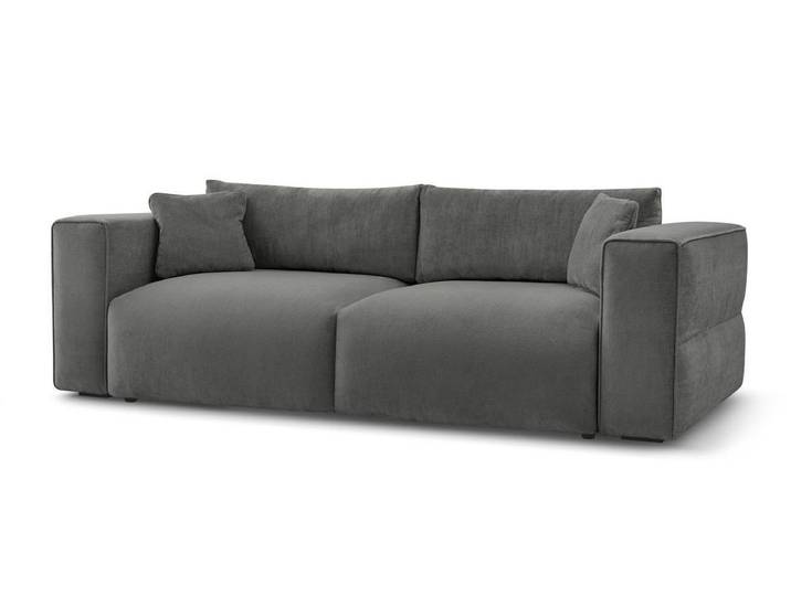 Bobochic Paris Schlafsofa Ezechiel, 3-Sitzer, 265x109 cm, Schlaffunktion + Bettkasten