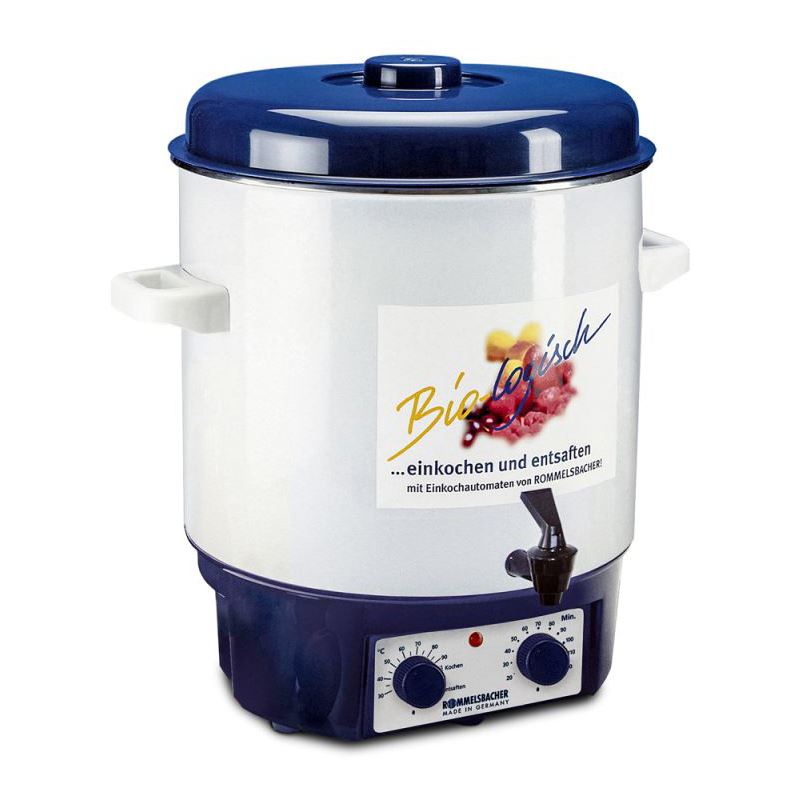 Rommelsbacher Glühwein- und Einkochautomat KA 1804 (weiß/blau, 1.800 Watt, 27 Liter)