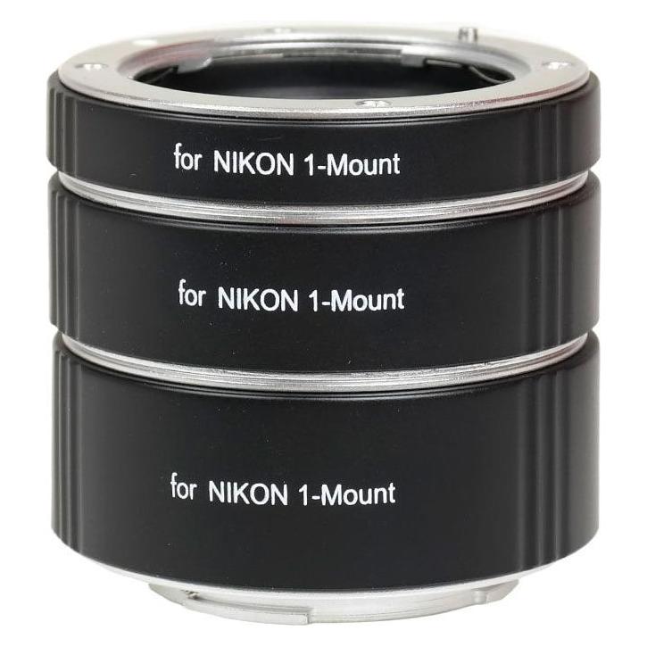 Caruba Extension Tube Set Nikon 1 Serie Aluminium (Makro Konverter, Nikon 1) (D41907)