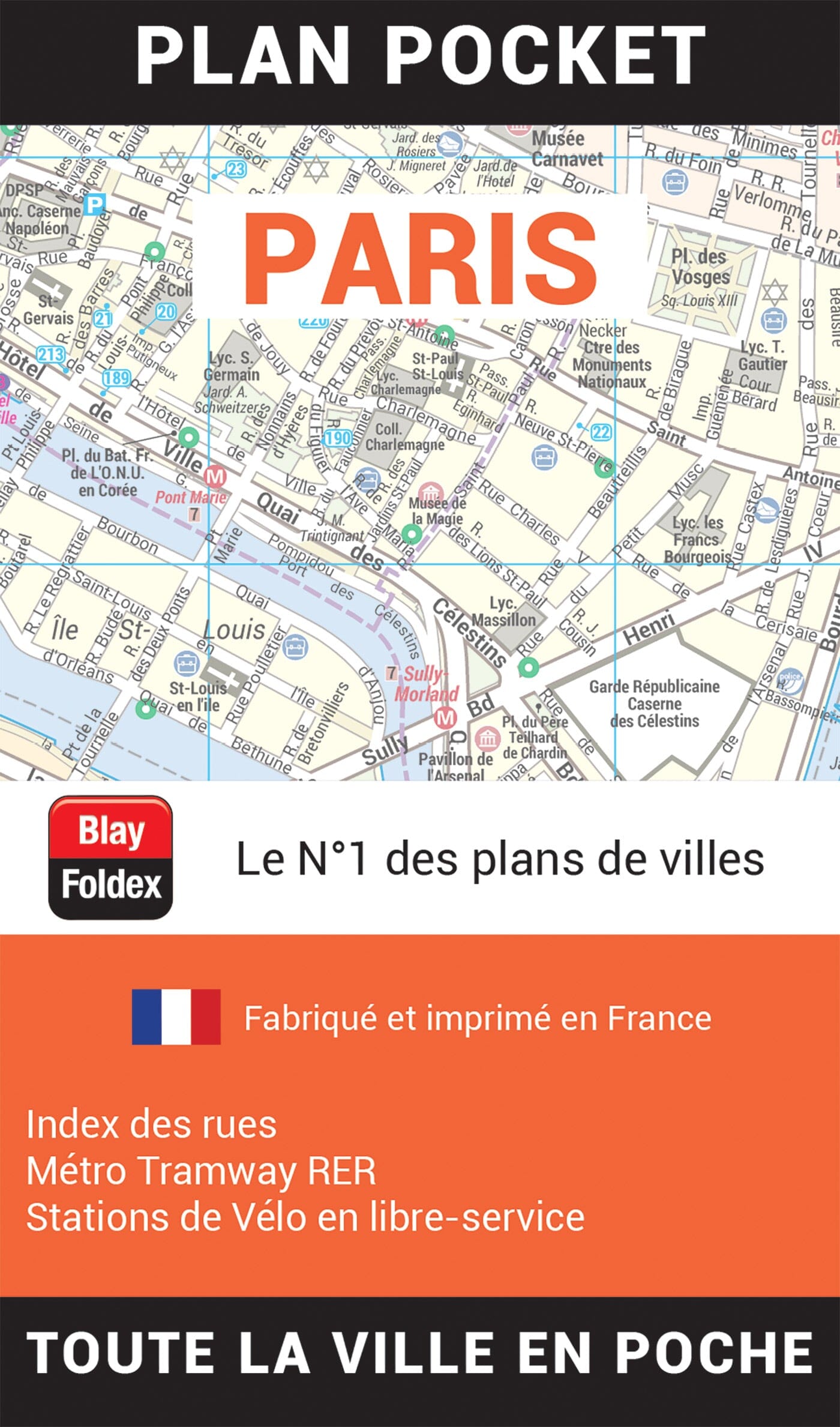 Paris, Île-de-France - Plan de ville "pocket"   Blay Foldex