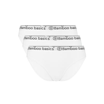 Slip BAMBOO BASICS "Slip YARA 3er Pack", Damen, Gr. M, weiß, Obermaterial: 68% Viskose CV. 28% Baumwolle CO. 4% Elasthan EL., Unterhosen Slip