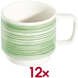 ID Fine Kaffeebecher Fresh Color Stapelbecher 250 ml 12 Stück grün