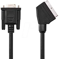 N CVGL31550BK20 - SCART-Kabel, SCART Stecker   VGA Buchse, 2.00m, Rund