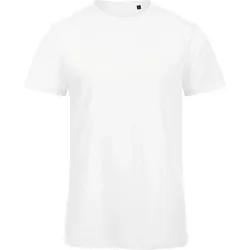 B&C Herren Bio Medium Fit Slub T-Shirt Inspire TM046 chic pure white S