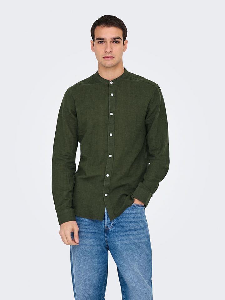 ONLY & SONS Hemd "Onscaiden" in Grün - L
