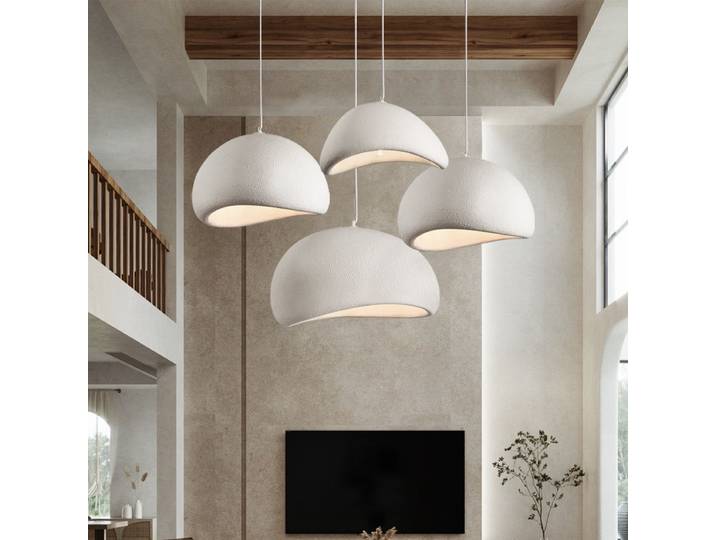 Lampes suspendues LED Wabi Sabi en résine blanche pour salon, salle à manger, restaurant, décoration artistique, décoration intérieure, lustre