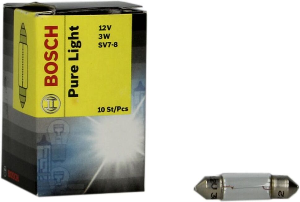 Glühlampe Sekundär BOSCH C3W Pure Light 12V, 3W, 10 Stück