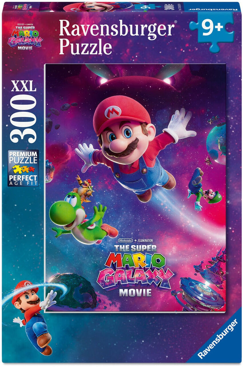 Ravensburger Super Mario Galaxy Movie 300-Piece XXL Puzzle for Kids, Officially Licensed, 49 x 36 cm