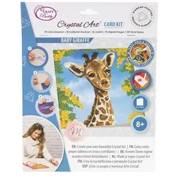 Craft Buddy Baby Giraffe, 18x18cm Crystal Art Card