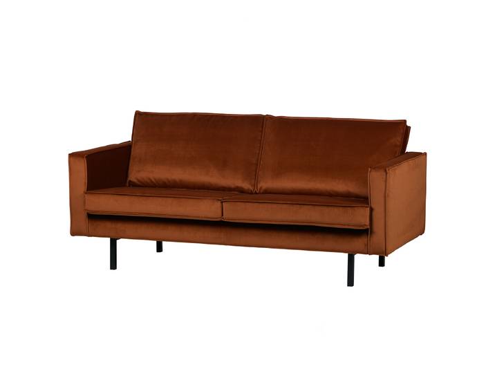 2,5-Sitzer Sofa Rodeo Samt Braun/Rostbraun Samt 190 x 85 x 86cm Modern