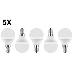 BLULAXA 49228 - 5x LED SMD Lampe G45 E14 5W 470 lm WW Aktion