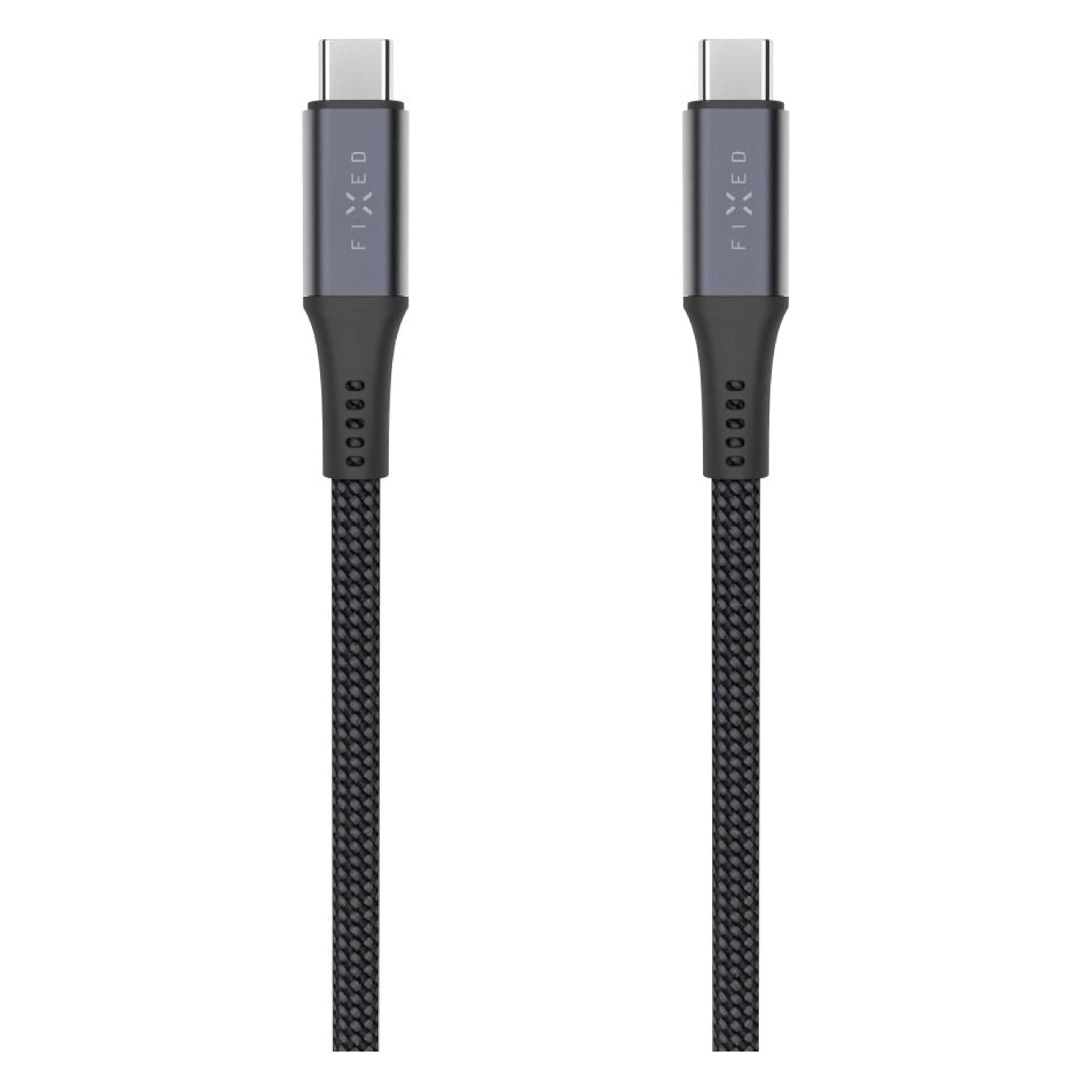 Fixed Flechtkabel USB-C/USB-C, 2m, USB4 gen2 20Gbps, 4K 60Hz, 240W, grau (2 m, USB 2.0, 240 W) (FIXDBP-CC2-GR)