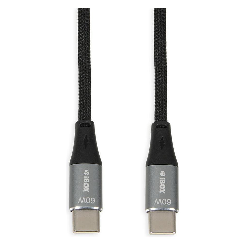 iBox USB C - USB C (2 m, USB 2.0, 60 W) (IKUTC2B)