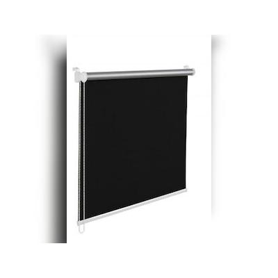 Thermorollo Verdunklungsrollo 120x200 cm schwarz Fensterrollo mit Thermobeschichtung 100% Abdunklung