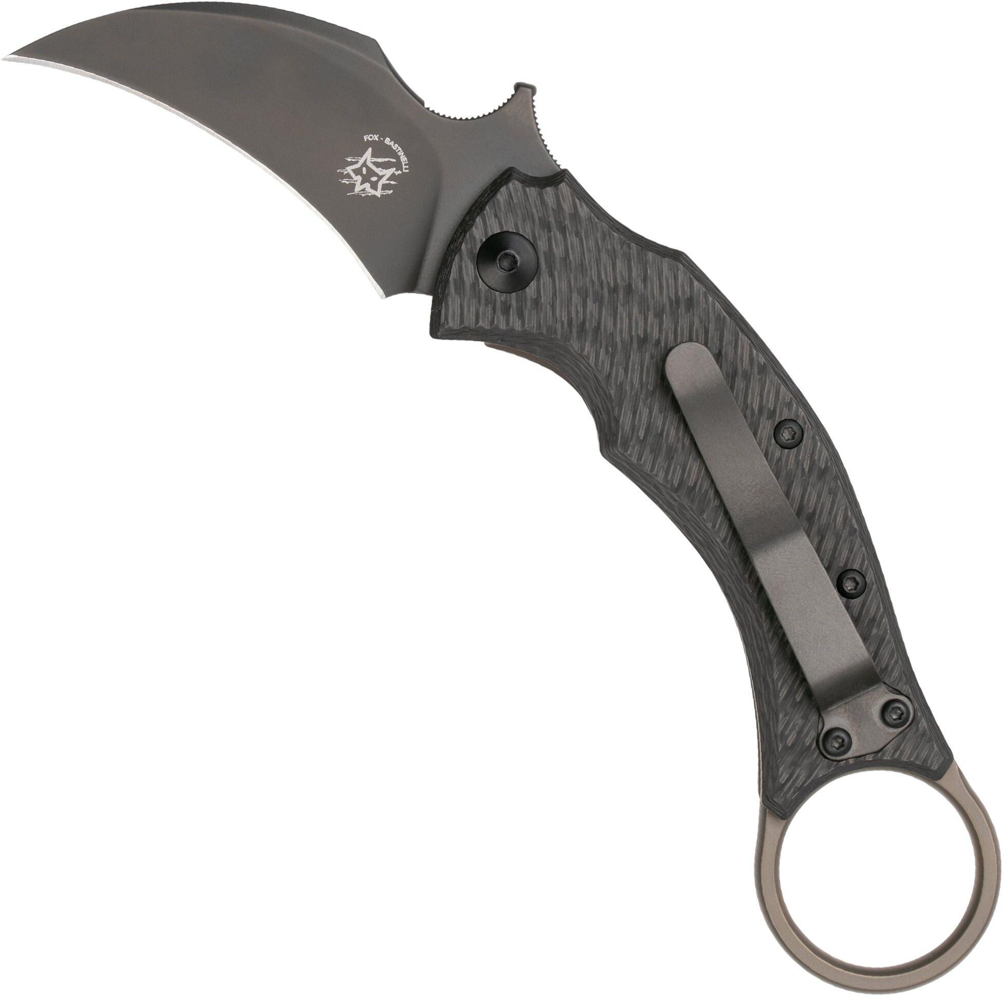 Fox Knives Black Bird FX-591TICBR coltello karambit, Bastinelli design