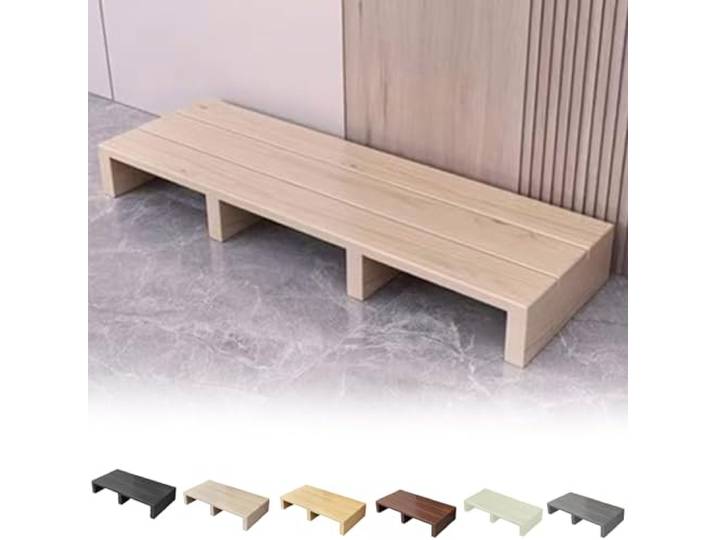 Nevthar Großes Tritthocker Holz Fußhocker,11/15 cm Höhe,Betttritthocker,für Bad,Küche,Bedroom,Bedside Support,Langer,Massivholz-Fußhocker für Erwachsene,rutschfeste Unterseite