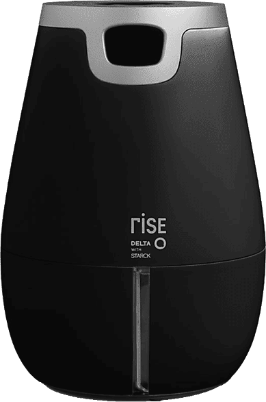 Cafetera de cápsulas - Delta Q Rise con Starck, 19 bar, 1 l, 1250 W, Negro