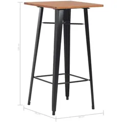 vidaXL, Bartisch, Inpenia (60 x 60 x 108 cm, 60 x 60 x 108 cm)