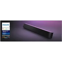 PHILIPS Hue White and Color Ambiance Play Lightbar Erweiterung, dimmbar, bis zu 16 Millionen Farben, schwarze LED Tischleuchte mehrfarbig, warmweiß, kaltweiß